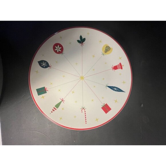 Holiday Themed Winter Jubilee Dessert Plates by Martha Stewart (MSE) Set Of 6 - Picture 1 of 5